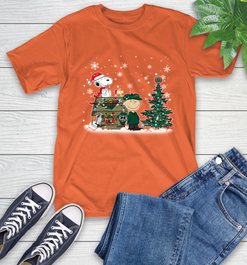 NHL Minnesota Wild Snoopy Charlie Brown Woodstock Christmas Stanley Cup Hockey T-Shirt 4