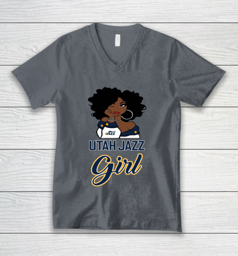 Utah Jazz Girl NBA V-Neck T-Shirt 5