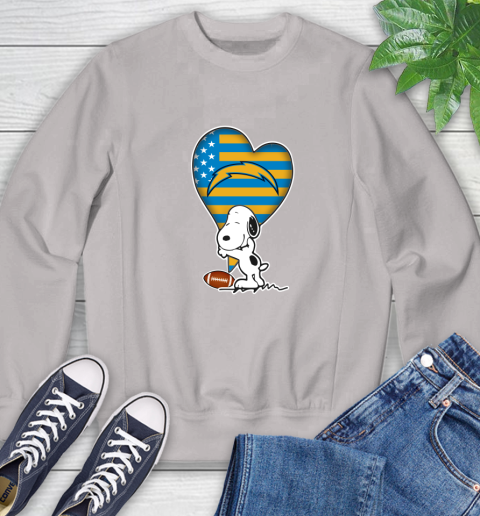 San Diego Chargers NFL Football The Peanuts Movie Adorable Snoopy Sweatshirt 12