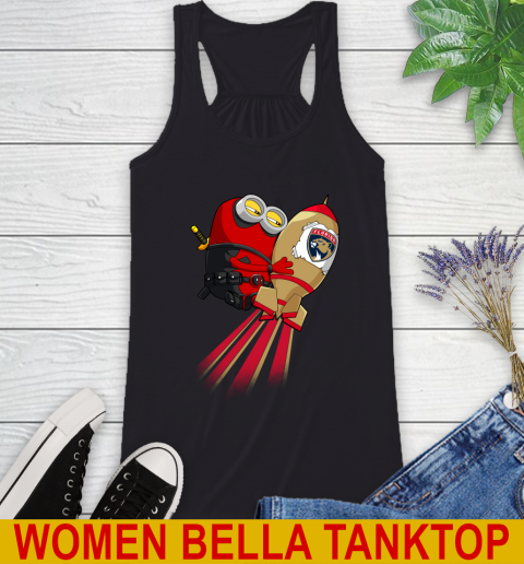 NHL Hockey Florida Panthers Deadpool Minion Marvel Shirt Racerback Tank
