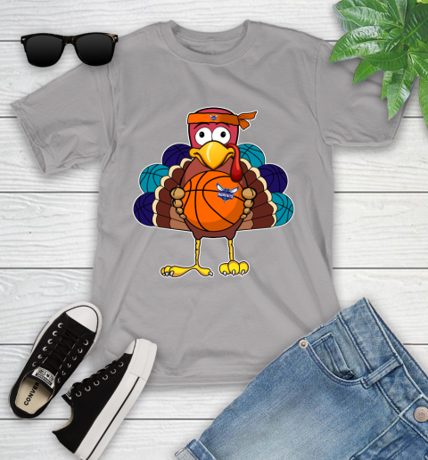 Charlotte Hornets Turkey thanksgiving day Youth T-Shirt 4