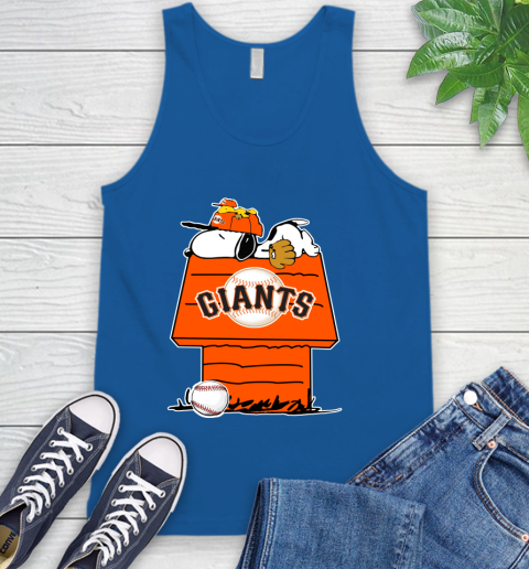 MLB San Francisco Giants Snoopy Woodstock The Peanuts Movie Baseball T Shirt_000 Tank Top 5