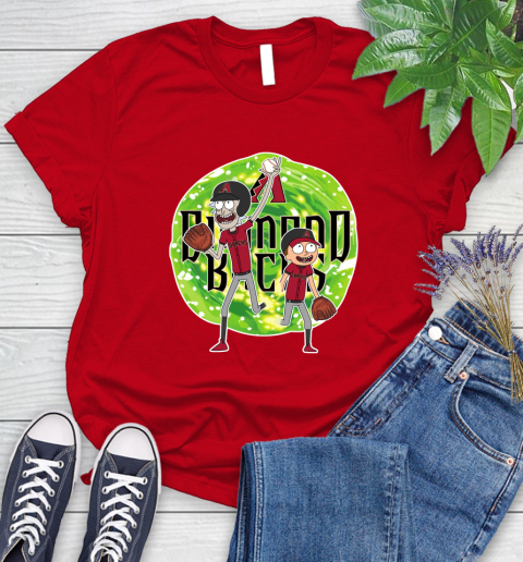 MLB Arizona Diamondbacks Rick And Morty Baseball Sports Women's T-Shirt 9