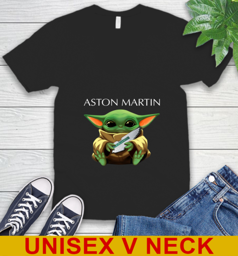 Star Wars Baby Yoda Hugs Aston Martin Car Shirt 47