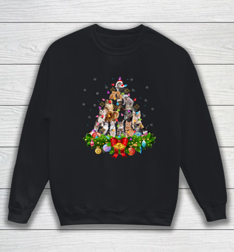 Funny Cat Christmas Tree Xmas Gifts Sweatshirt