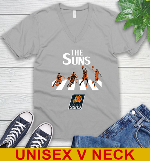 NBA Basketball Phoenix Suns The Beatles Rock Band Shirt V-Neck T-Shirt - Image 4