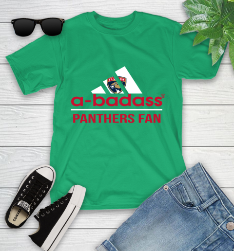NHL A Badass Florida Panthers Fan Adidas Hockey Sports Youth T-Shirt 8