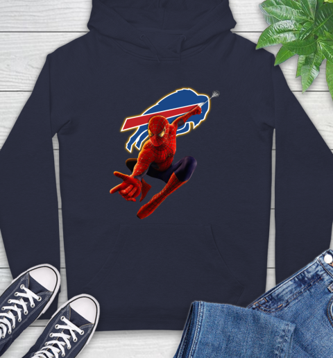 NFL Spider Man Avengers Endgame Football Buffalo Bills Hoodie 4