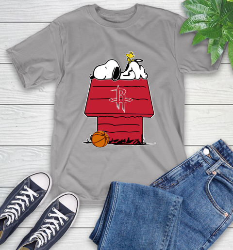 Houston Rockets NBA Basketball Snoopy Woodstock The Peanuts Movie T-Shirt 6
