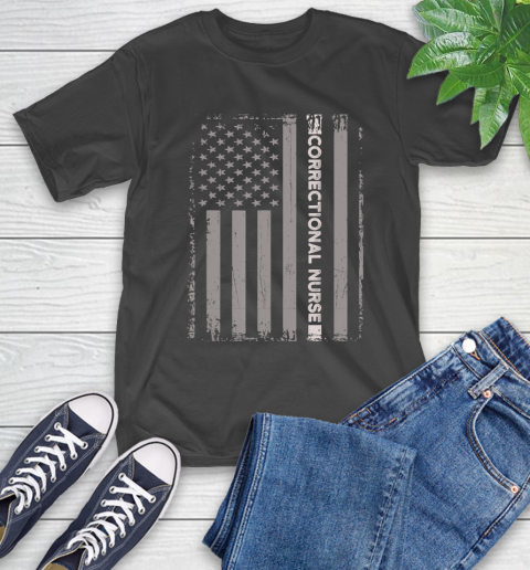 Nurse Shirt Correctional Nurse Shirt American Flag Vintage T Shirt T-Shirt