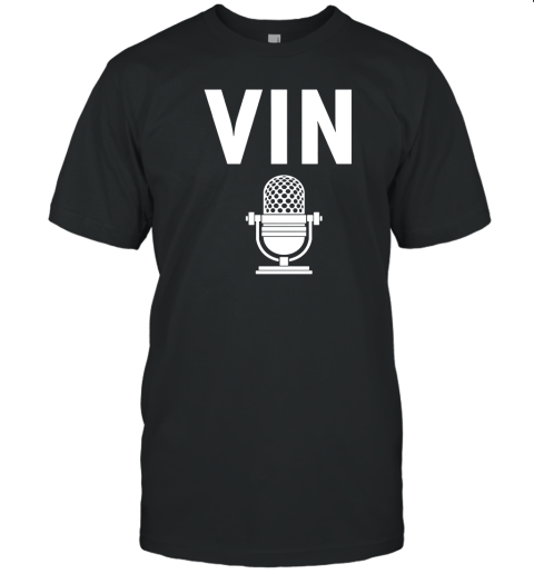 Vin Scully Microphone Vinyl Decal T-Shirt