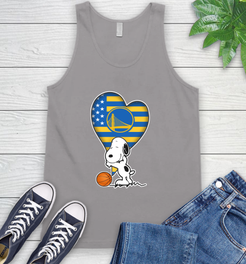Golden State Warriors NBA Basketball The Peanuts Movie Adorable Snoopy Tank Top 4