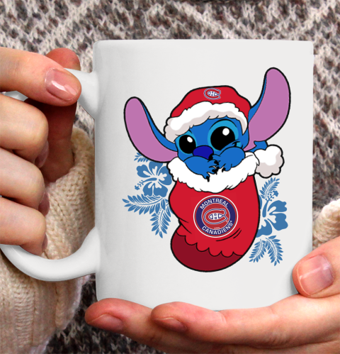 Montreal Canadiens Christmas Stitch In The Sock Funny Disney NHL Ceramic Mug 11oz 2