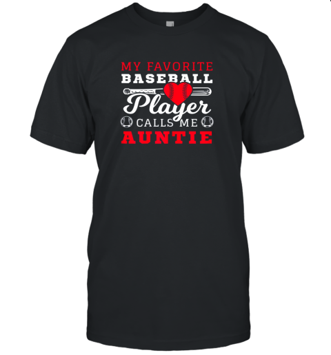 My Favorite Baseball Player Call Me Auntie Unisex Jersey Tee
