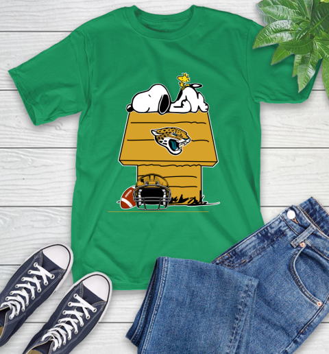 Jacksonville Jaguars NFL Football Snoopy Woodstock The Peanuts Movie T-Shirt 7