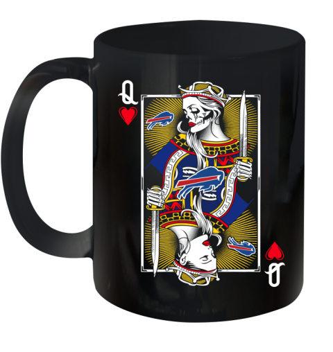 NFL Football Buffalo Bills The Queen Of Hearts Card Shirt Ceramic Mug 11oz