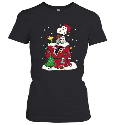 Happy Christmas With Atlanta Falcons Snoopy Women's T-Shirt