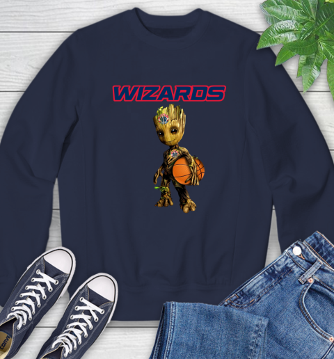 Washington Wizards NBA Basketball Groot Marvel Guardians Of The Galaxy Sweatshirt 3