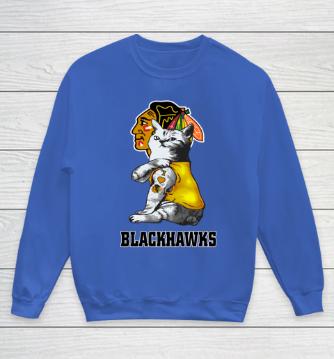 NHL My Cat Loves Chicago Blackhawks Hockey Youth Sweatshirt 6