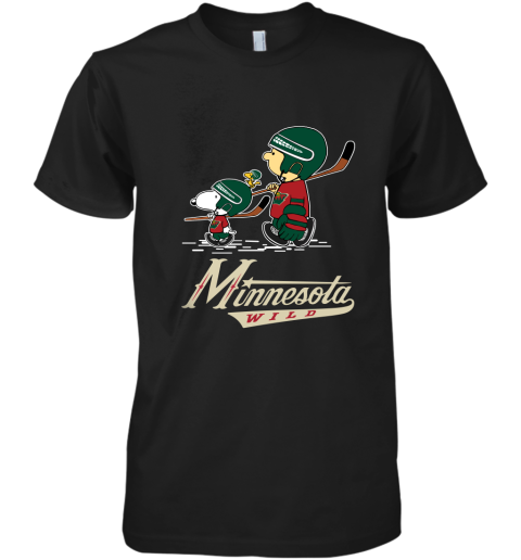Let's Play Minnesota Wilds Ice Hockey Snoopy NHL Premium Men's T-Shirt
