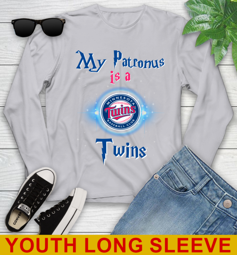 MLB Baseball Harry Potter My Patronus Is A Minnesota Twins Youth Long Sleeve 5