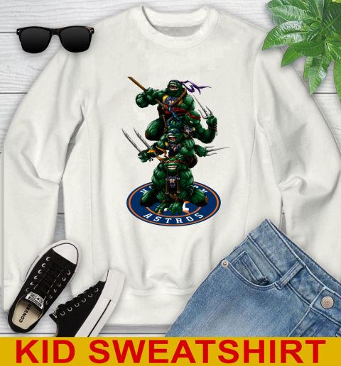 MLB Baseball Houston Astros Teenage Mutant Ninja Turtles Shirt Youth Sweatshirt