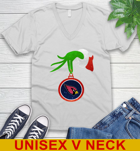 Arizona Cardinals Grinch Merry Christmas NFL Football V-Neck T-Shirt