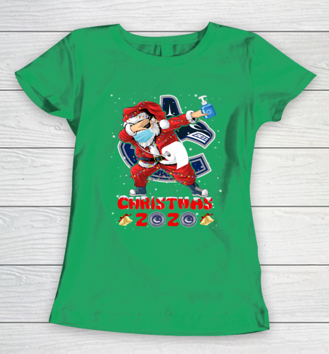 Vancouver Canucks Funny Santa Claus Dabbing Christmas 2020 NHL Women's T-Shirt 5