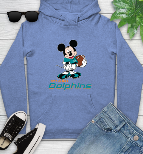 NFL Football Miami Dolphins Cheerful Mickey Mouse Shirt Youth Hoodie 11