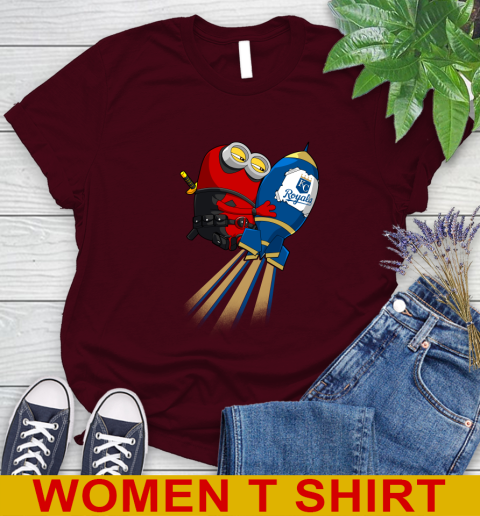 MLB Baseball Kansas City Royals Deadpool Minion Marvel Shirt Women's T-Shirt 7 MLB Baseball Kansas City Royals Deadpool Minion Marvel Shirt Women's T-Shirt - Image 7