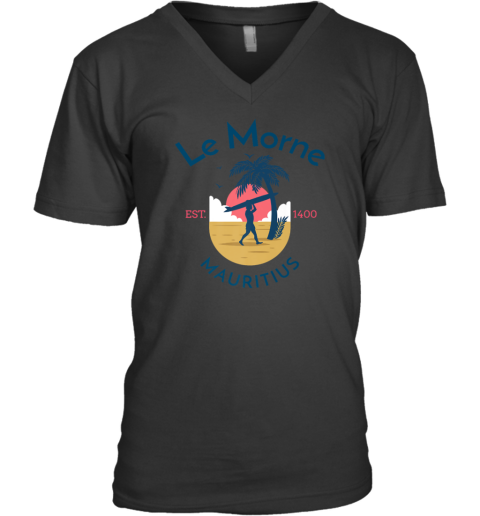 Le Morne Mauritius Premium V-Neck T-Shirt