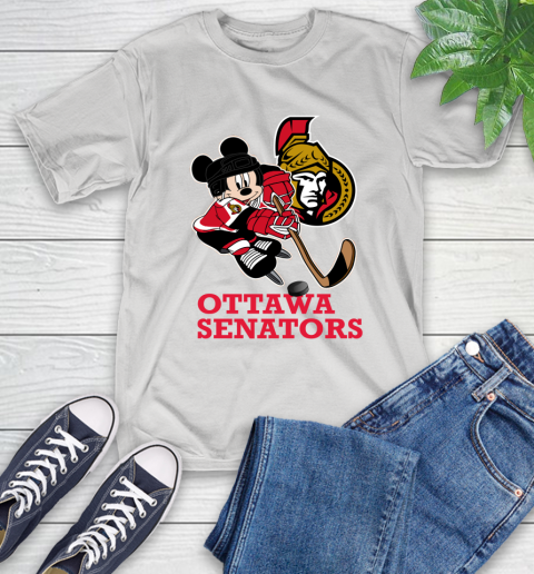 NHL Ottawa Senators Mickey Mouse Disney Hockey T Shirt T-Shirt