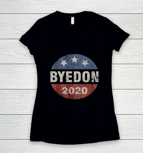 ByeDon 2020 Biden Harris Bye Don Anti Trump Retro Vintage Women's V-Neck T-Shirt