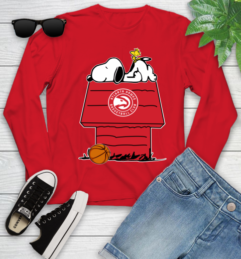 Atlanta Hawks NBA Basketball Snoopy Woodstock The Peanuts Movie Youth Long Sleeve 11
