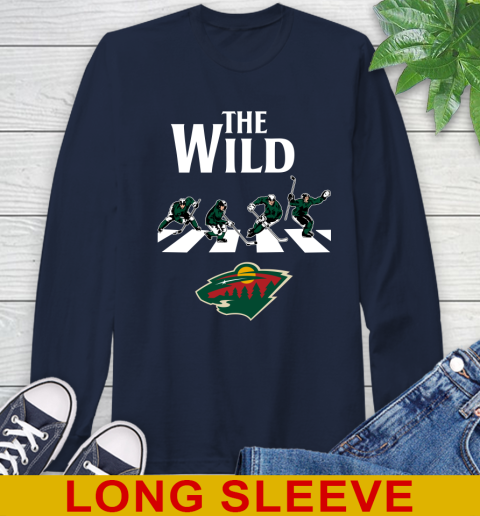 NHL Hockey Minnesota Wild The Beatles Rock Band Shirt Long Sleeve T-Shirt 3