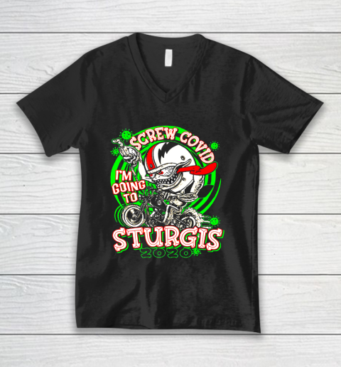 Screw Covid I'm Going to Sturgis 2020 V-Neck T-Shirt