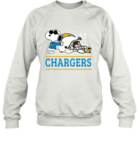 The Los Angeles Chargers Joe Cool And Woodstock Snoopy Mashup Sweatshirt