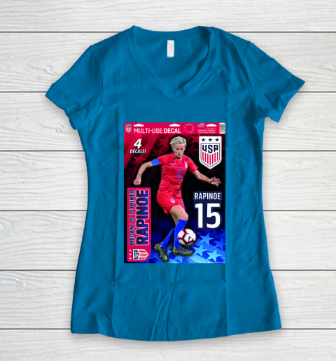 Megan Rapinoe USA Team 15 Women's V-Neck T-Shirt 5