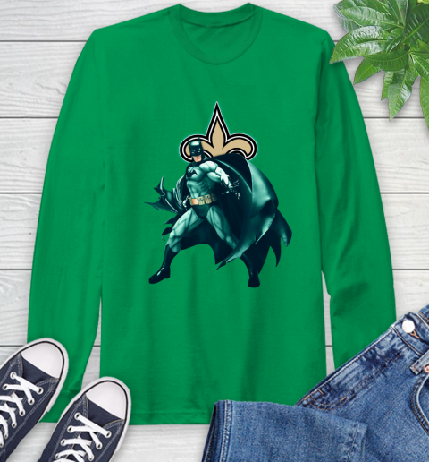NFL Batman Football Sports New Orleans Saints Long Sleeve T-Shirt 7