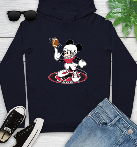 NFL Football Atlanta Falcons Cheerful Mickey Disney Shirt Youth Hoodie 4