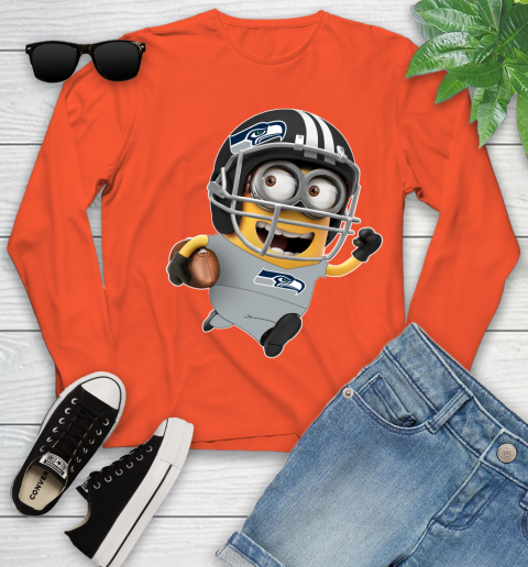 NFL Seattle Seahawks Minions Disney Football Sports Youth Long Sleeve 4