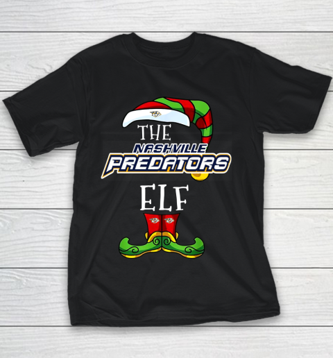 Nashville Predators Christmas ELF Funny NHL Youth T-Shirt
