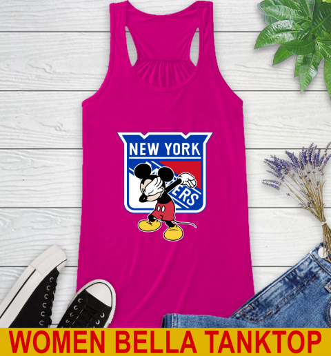 New York Rangers NHL Hockey Dabbing Mickey Disney Sports Racerback Tank 8