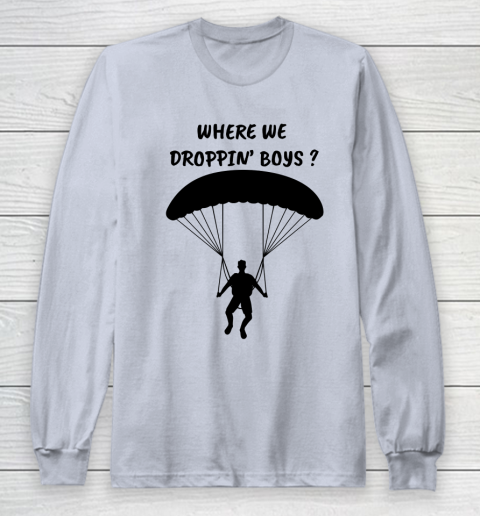 Fortnite Tshirt Where we droppin Boys Long Sleeve T-Shirt 4