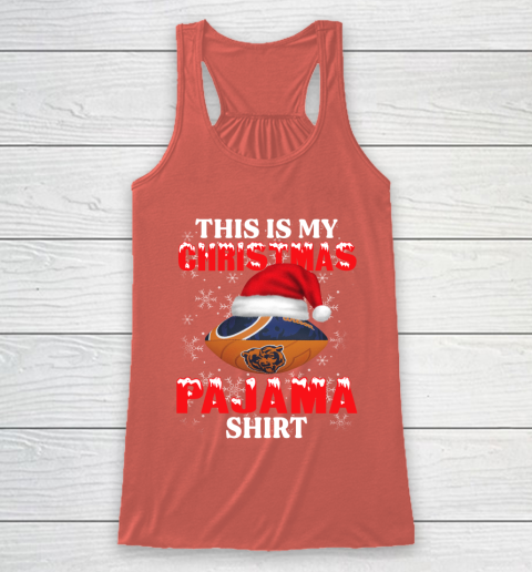 Chicago Bears This Is My Christmas Pajama Shirt NFL Racerback Tank - Image 4