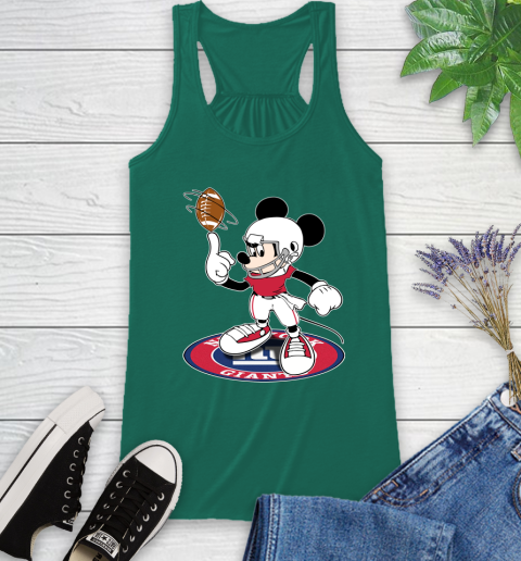 NFL Football New York Giants Cheerful Mickey Disney Shirt Racerback Tank 7