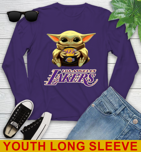 NBA Basketball Los Angeles Lakers Star Wars Baby Yoda Shirt 126