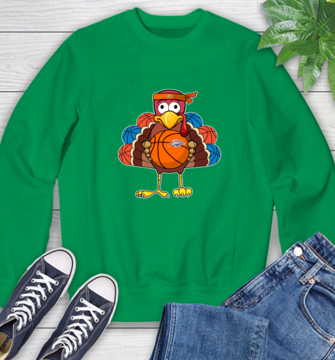 Oklahoma City Thunder Turkey thanksgiving day Sweatshirt 6