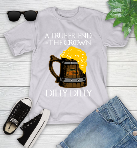NBA Denver Nuggets A True Friend Of The Crown Game Of Thrones Beer Dilly Dilly Basketball Youth T-Shirt 4