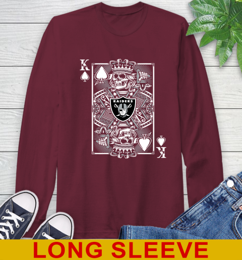 Oakland Raiders NFL Football The King Of Spades Death Cards Shirt Long Sleeve T-Shirt 7